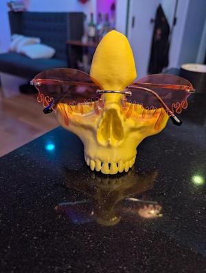 Goth Skull Glasses Holder - Wall Mounted