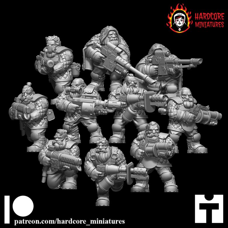 Space Dwarves Veterans With Special Weapons