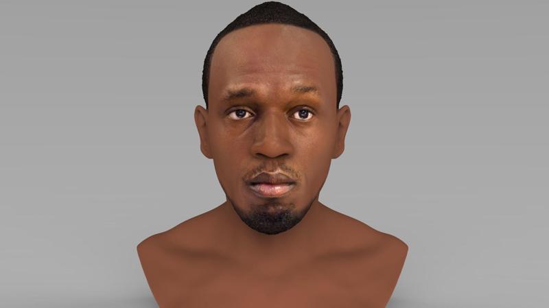 Usain Bolt bust for full color 3D printing