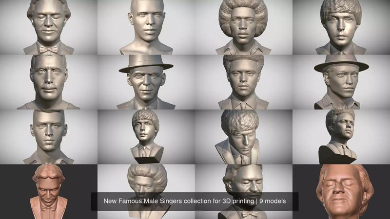 New Famous Male Singers collection for 3D printing