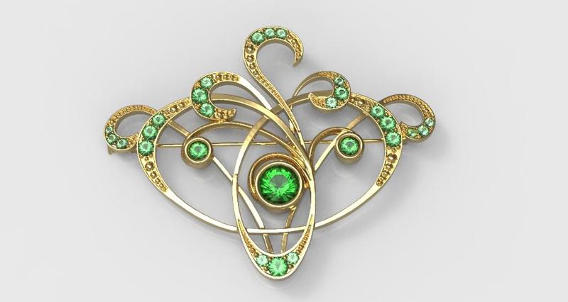 Art-noveau brooch