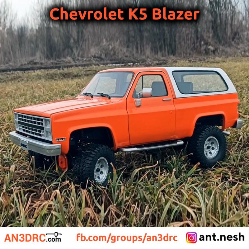 3D Printed RC Car Chevrolet K5 Blazer Hardtop by AN3DRC
