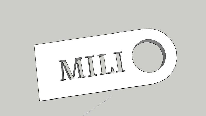 Key ring "Mili" "Milagros".
