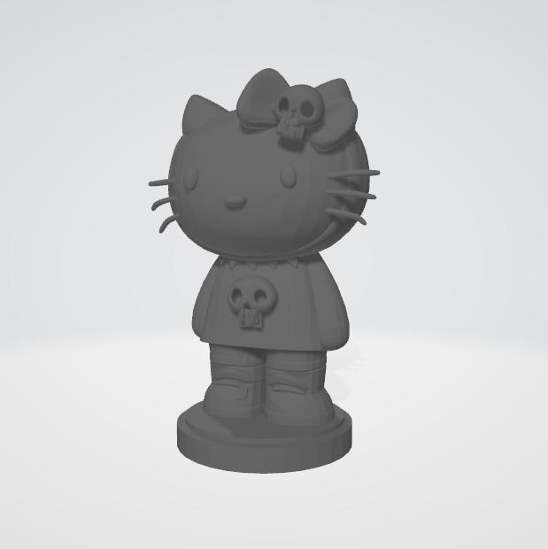 Hello Kitty cute kawaii Goth Kitty figure  ✞☠︎✞