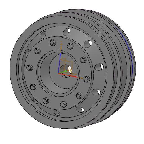 tamiya 1/14 truck front wheel v2