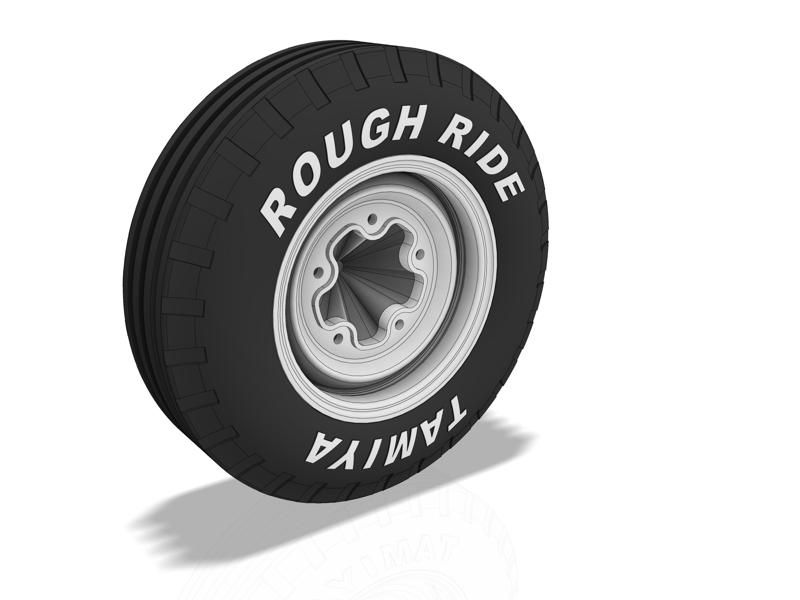 Tamiya BBX spare wheel with VW vintage rim