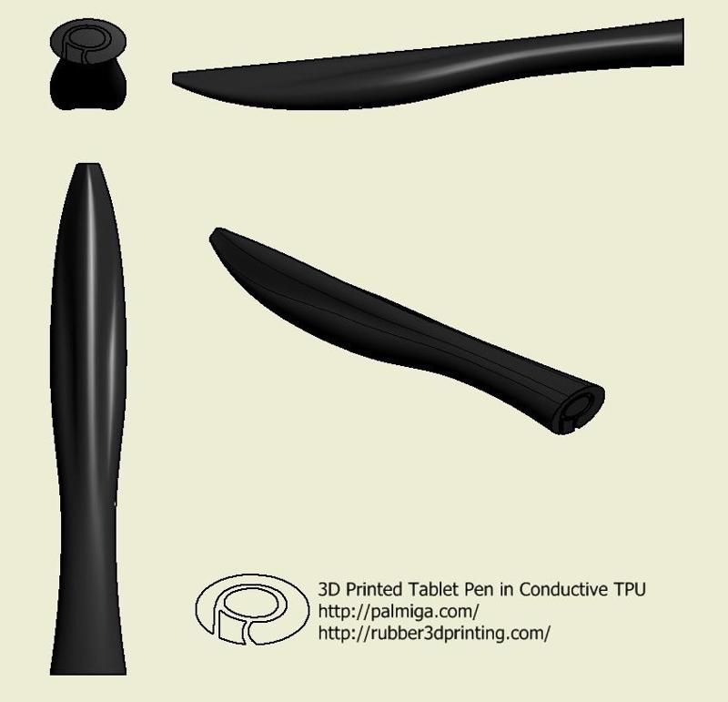 3D printed conductive tablet pen