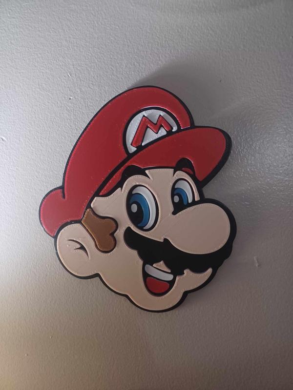 Mario Wall Art with Keyhole in Back