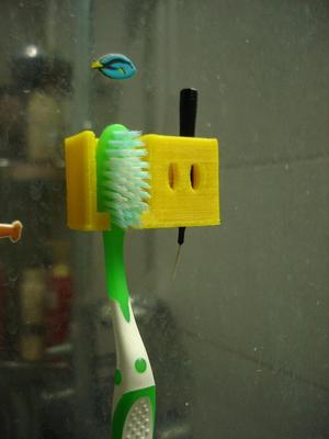 Single Toothbrush hanger with interdental brush space