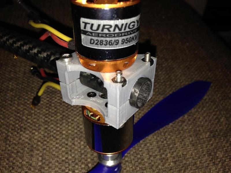 Multirotor Motor mount for 14mm tubes