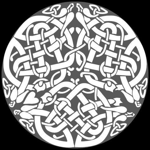 Serpentine Celtic Knot Drop Spindle Whorl