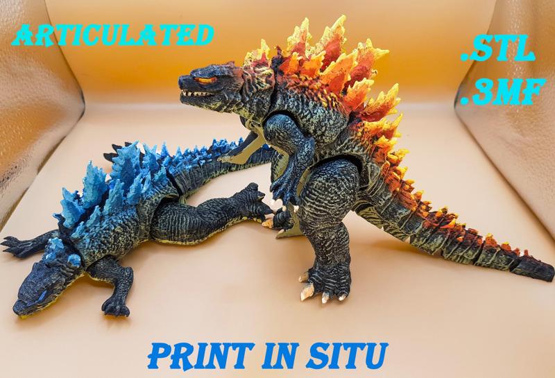 Burning Godzilla Orange Godzilla King_print_in_situ