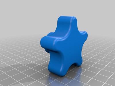 Star knob for 7x10mm shaft