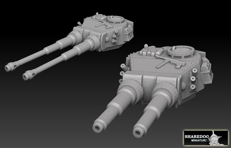 Double Barrelled Tiger Tank Turrets