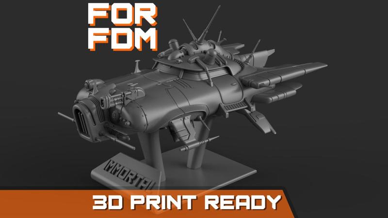 Immortal flying car for FDM printers 3D print model