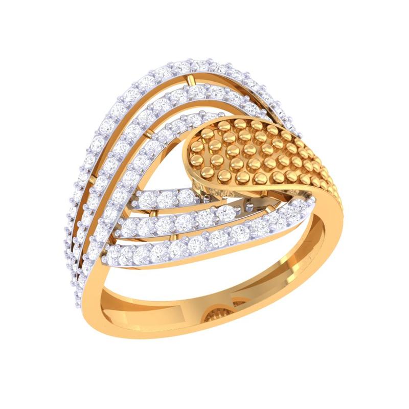 Printable 3D jewelry model of Lady diamond ring