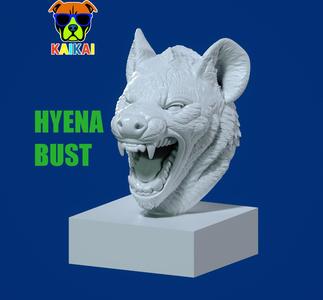 Ferocious Hyena bust model - 3D print