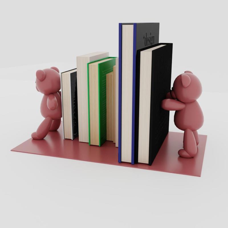 Cute teddy bear bookends