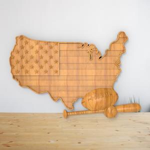 Baseball And Flag United States - STL File For CNC Wood Carving, Cnc Router Files