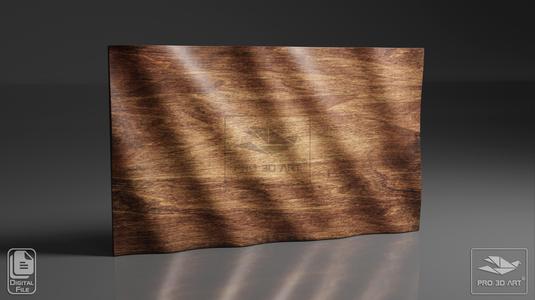 Wavy Flag - CNC Files For Wood, 3D STL Model