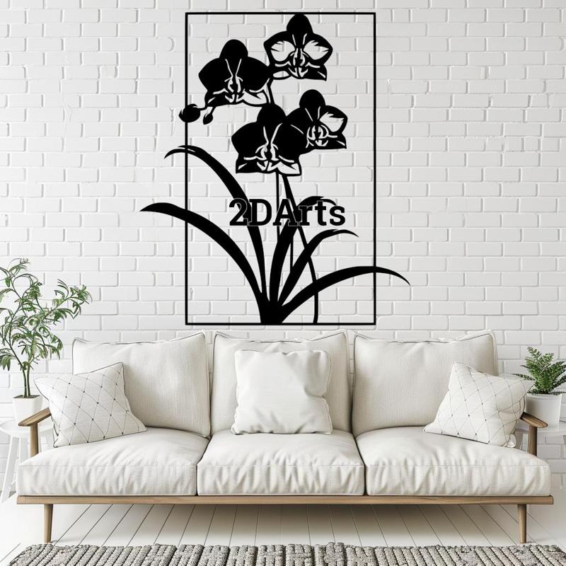 Orchid 2D Wall Art/Window Art - Digital STL & SVG File