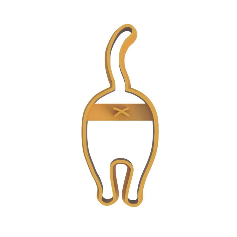 Fat Cat Butt Cookie Cutter (Commercial Version)