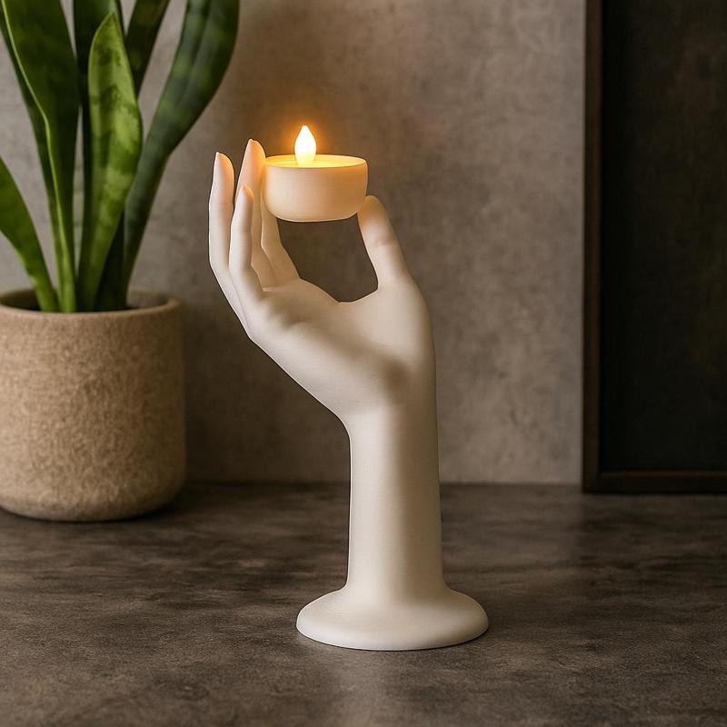 Serenity Hand LED Candle Holder – Minimalist Symbolism Meets Warm Glow