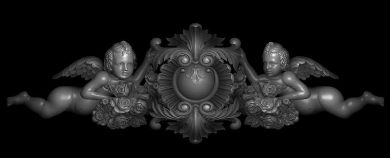 3d model of flowers and leaves