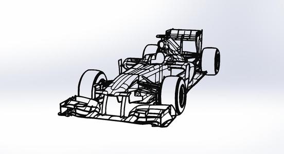 f1 car silhouette drawing