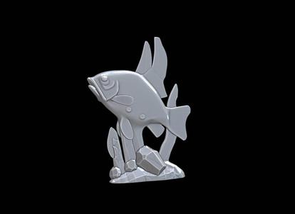Fish at the Bottom I416 Gift Bust Figure Unique & Detailed 3D Print Model