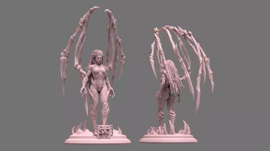 Kerrigan two demon statues with wings