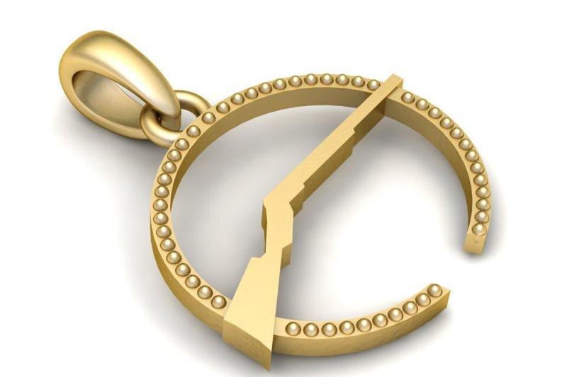 SHORT GUN PENDANT PENDANT 3D PRINTABLE MODEL