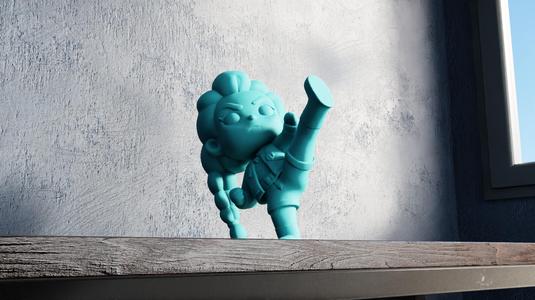 Chibi Rumi Warrior Kick