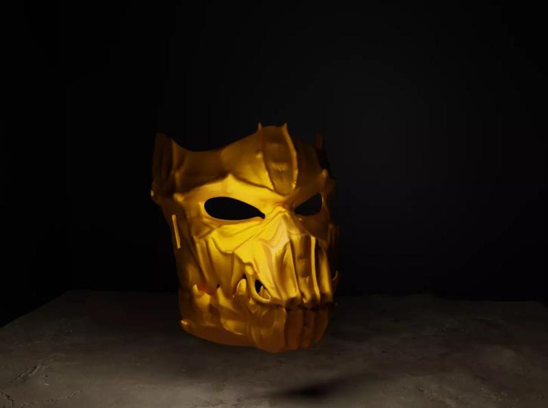 Dark Costume Face Mask - Epic Skull Face Mask