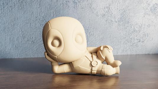 Lying Chibi Deadpool