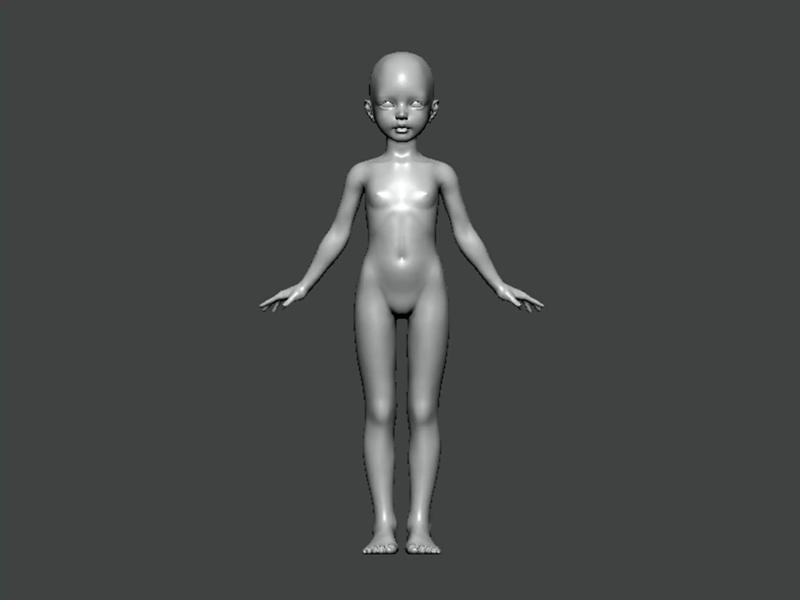 3D Model-ANATOMY0018 female nude