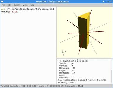 wedge module for openscad