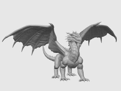 Red Dragon D&D Miniature by mz4250