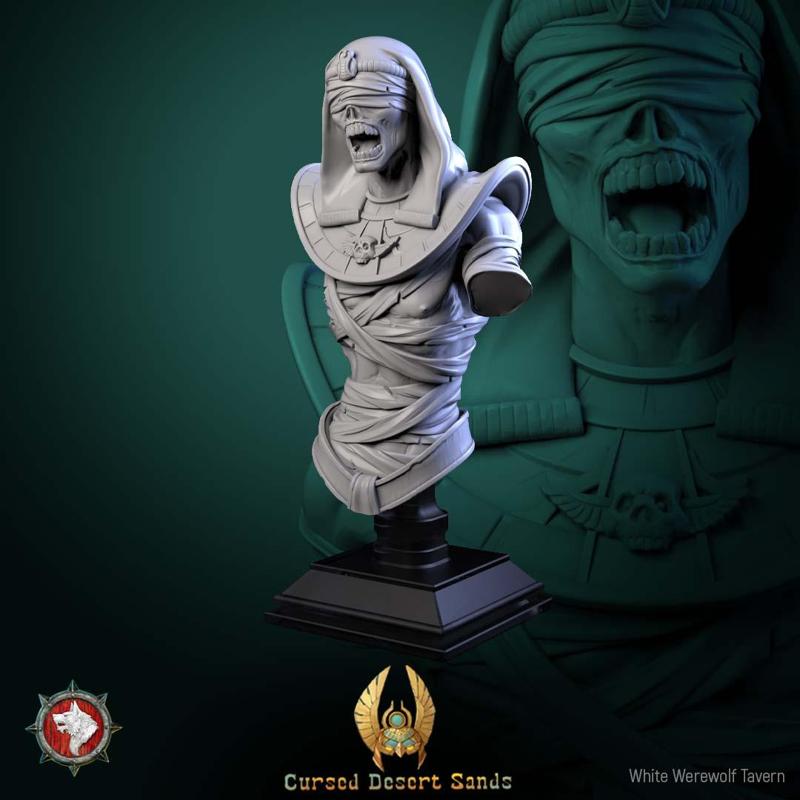 Cursed Mummy - Pre-supported Bust STL