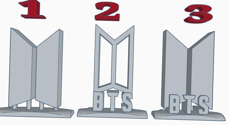 BTS Two and Three KPOP LOGO DISPLAY ORNAMENT