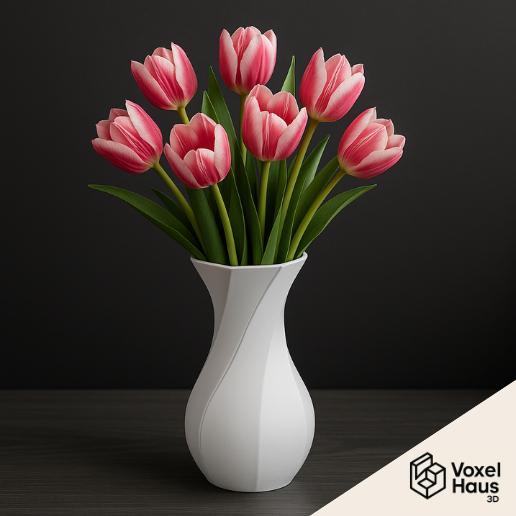 Elegant Twisted Vase - 3D Printable Modern Home Decor