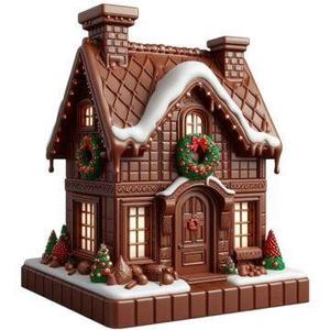 🍫 "Chocolate Bar Cottage" – Edible-Inspired 3D Model (STL)