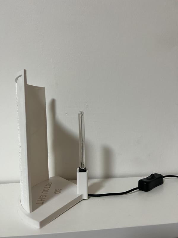 The stand for a lithophane photo.