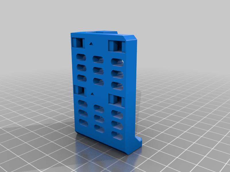 Modular Snap Together Raspberry Pegboard Deep Rail Mount