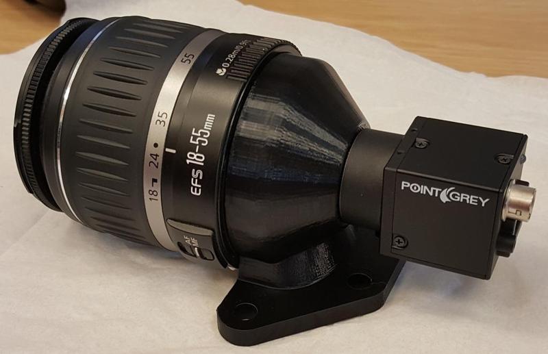 Canon EF lens to C-Mount w/ stand