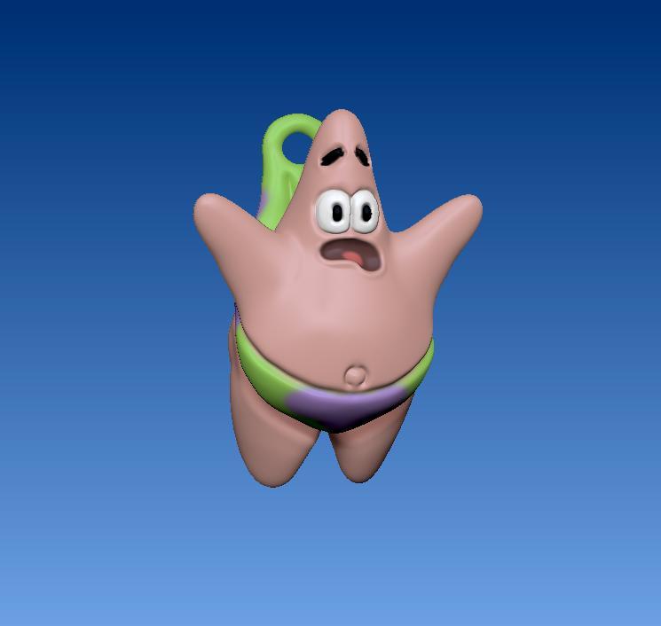 patrick star keychain or christmas tree decoration
