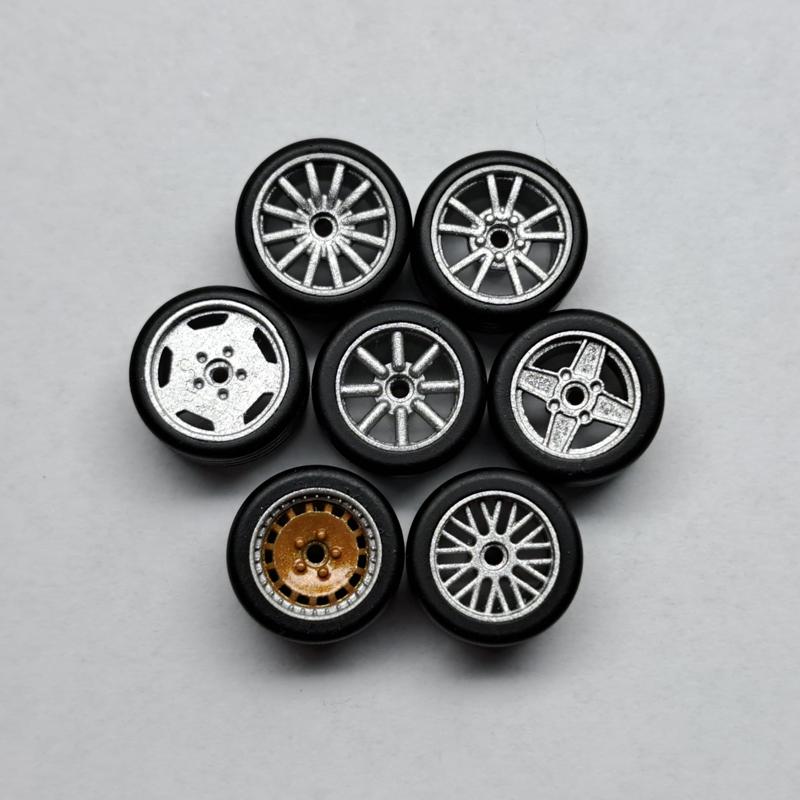 Wheel and tire set for Hot Wheels or Matchbox