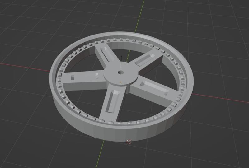 Scale model 5 Spoke rim hub