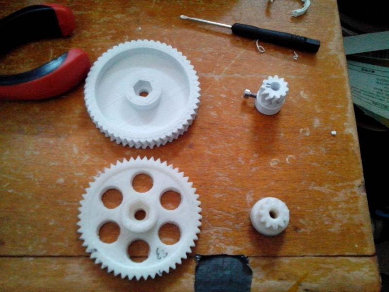 HE3d/huxley extruder Herringbone gears