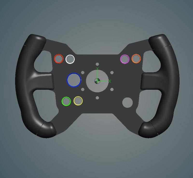 Add-on steering wheel f. Thrustmaster Open Wheel/599xx/GTE